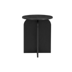 TWENTY10 DESIGNS Everyday Living Collection Arco Round Side Table in Black Woodgrain Finish