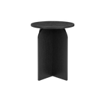 TWENTY10 DESIGNS Everyday Living Collection Arco Round Side Table in Black Woodgrain Finish