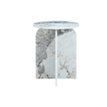 TWENTY10 DESIGNS Everyday Living Collection Arco Round Side Table in Pandora Marble Effect