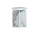 TWENTY10 DESIGNS Everyday Living Collection Arco Round Side Table in Pandora Marble Effect