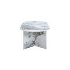 TWENTY10 DESIGNS Everyday Living Collection Aura Oval Coffee Table in Pandora Marble-Effect Finish