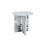 TWENTY10 DESIGNS Everyday Living Collection Aura Side Table in Pandora Marble-Effect Finish