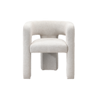TWENTY10 DESIGNS Everyday Living Collection Crescent Occasional Chair and Armchair, Eco-Friendly And Sustainable, in Woven Mink Boucle, 625 x 580 x 690 cm