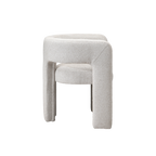 TWENTY10 DESIGNS Everyday Living Collection Crescent Occasional Chair and Armchair, Eco-Friendly And Sustainable, in Woven Mink Boucle, 625 x 580 x 690 cm
