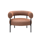 TWENTY10 DESIGNS Everyday Living Collection Eclipse Eco-Friendly Occasional Chair in Burnt Orange & Grey Boucle, 82 x 68 x 66 cm