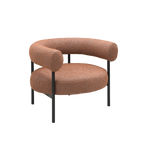 TWENTY10 DESIGNS Everyday Living Collection Eclipse Eco-Friendly Occasional Chair in Burnt Orange & Grey Boucle, 82 x 68 x 66 cm