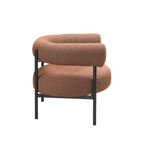TWENTY10 DESIGNS Everyday Living Collection Eclipse Eco-Friendly Occasional Chair in Burnt Orange & Grey Boucle, 82 x 68 x 66 cm