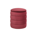 TWENTY10 DESIGNS Everyday Living Collection Eco-Friendly Burgundy Ripple Round Stool, Ø 44 x H 48 cm