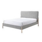 TWENTY10 DESIGNS Everyday Living Collection Eco-Friendly, FSC-Certified Cove Upholstered KING SIZE Bed in Steel Grey, 175.5 x 219 x 116.5 cm