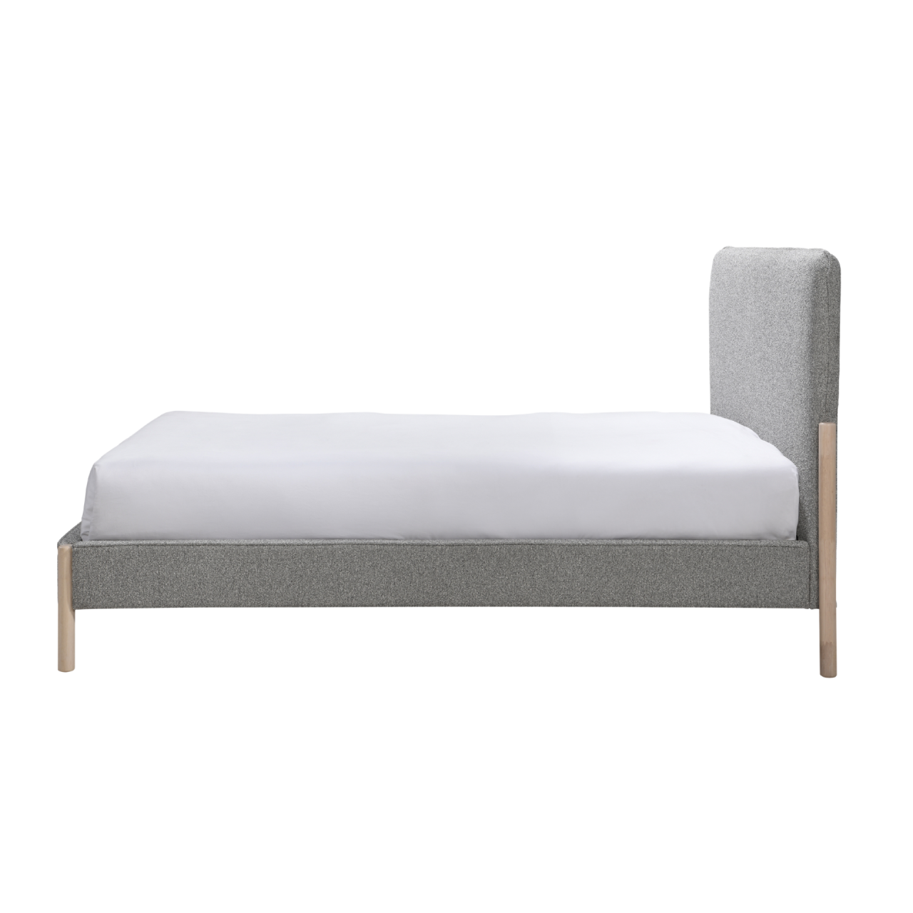 TWENTY10 DESIGNS Everyday Living Collection Eco-Friendly, FSC-Certified Cove Upholstered KING SIZE Bed in Steel Grey, 175.5 x 219 x 116.5 cm