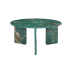 TWENTY10 DESIGNS Everyday Living Collection Halo Marble-Effect Coffee Table, Emerald Green