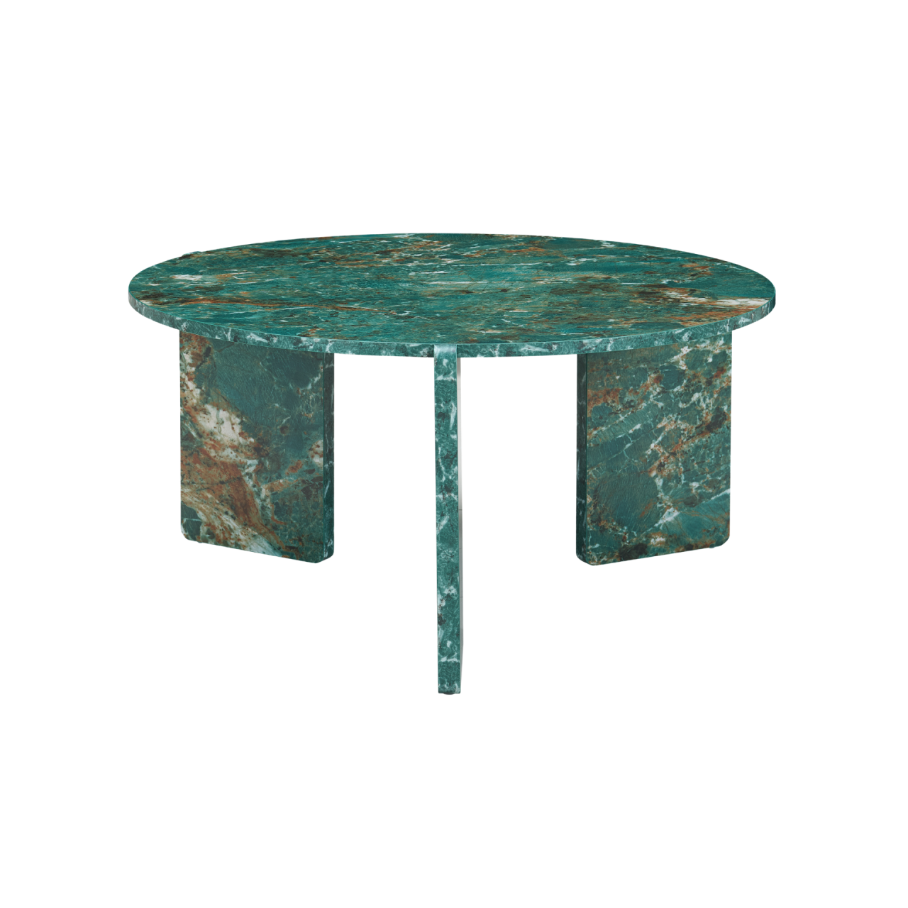 TWENTY10 DESIGNS Everyday Living Collection Halo Marble-Effect Coffee Table, Emerald Green