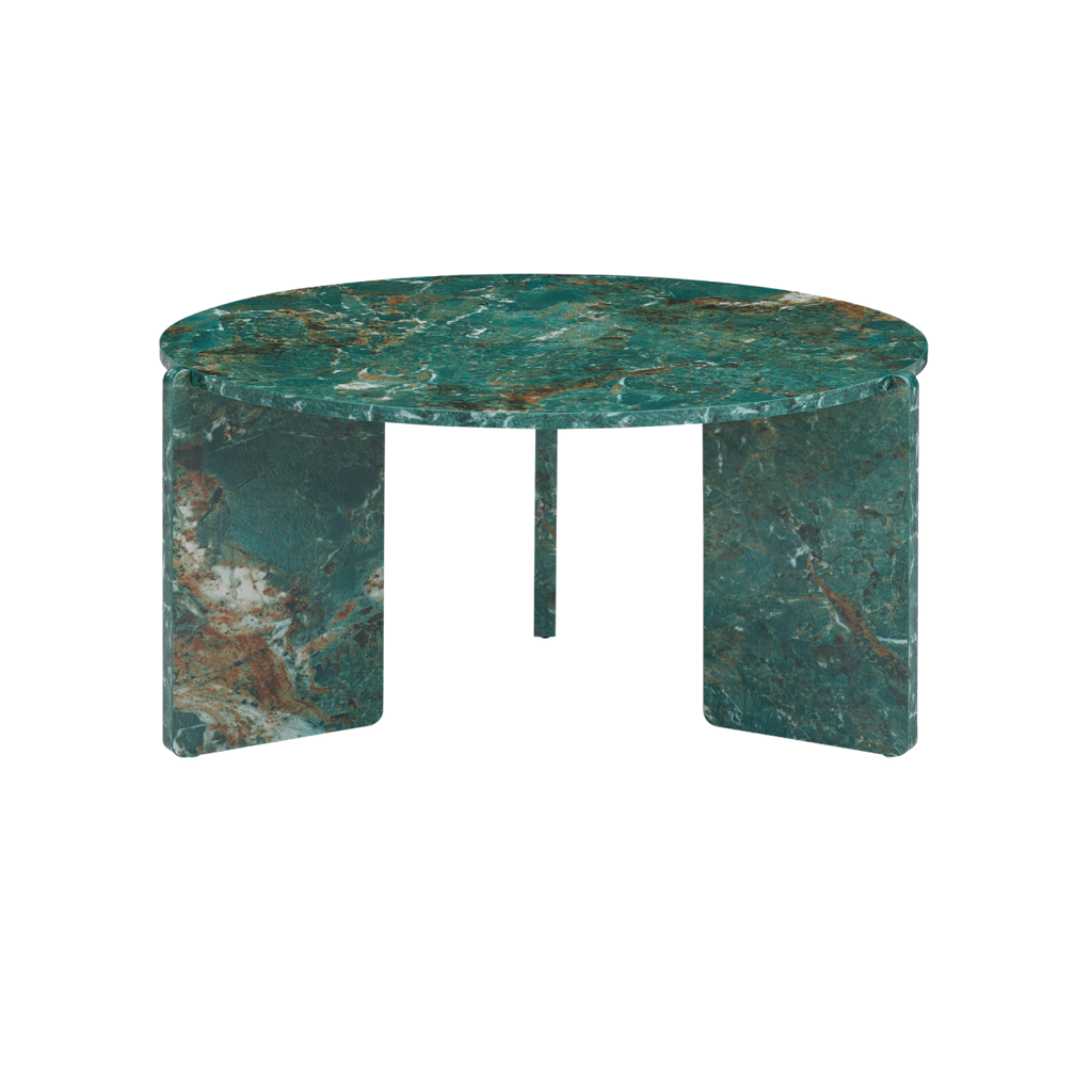 TWENTY10 DESIGNS Everyday Living Collection Halo Marble-Effect Coffee Table, Emerald Green