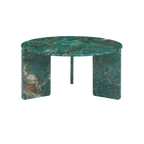 TWENTY10 DESIGNS Everyday Living Collection Halo Marble-Effect Coffee Table, Emerald Green