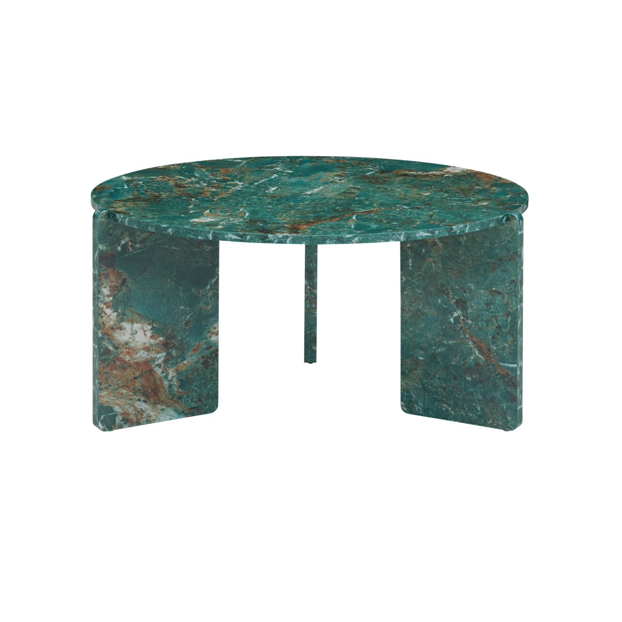 TWENTY10 DESIGNS Everyday Living Collection Halo Marble-Effect Coffee Table, Emerald Green