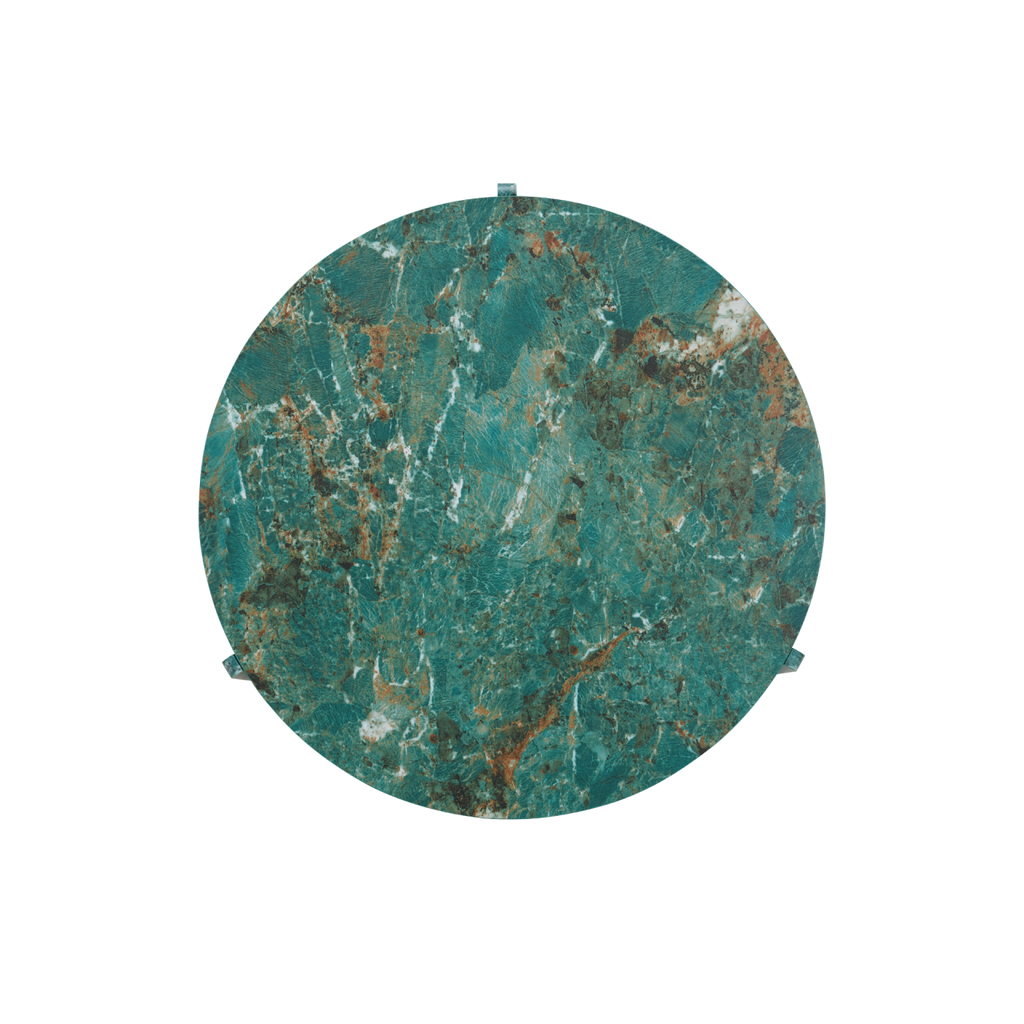 TWENTY10 DESIGNS Everyday Living Collection Halo Marble-Effect Coffee Table, Emerald Green