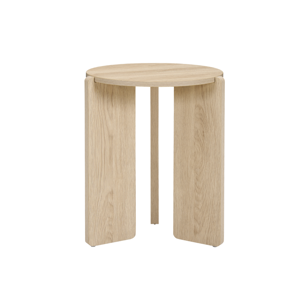 TWENTY10 DESIGNS Everyday Living Collection, Halo Round Side Table, Oak Woodgrain Finish