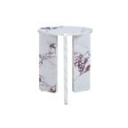 TWENTY10 DESIGNS Everyday Living Collection, Halo Round Side Table, Violetta Marble Effect