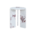 TWENTY10 DESIGNS Everyday Living Collection, Halo Round Side Table, Violetta Marble Effect