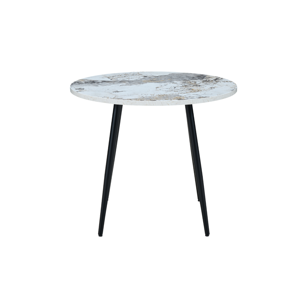 TWENTY10 DESIGNS Everyday Living Collection Horizon Round Dining Table, Pandora Marble Effect, Ø 90 cm