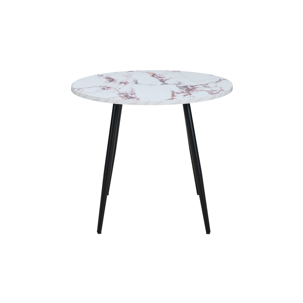 TWENTY10 DESIGNS Everyday Living Collection Horizon Round Dining Table, Violetta Marble Effect, Ø 90 cm