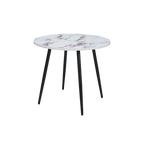 TWENTY10 DESIGNS Everyday Living Collection Horizon Round Dining Table, Violetta Marble Effect, Ø 90 cm