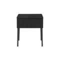 TWENTY10 DESIGNS Everyday Living Collection Luna 1-Drawer Bedside Table, Black Woodgrain Finish