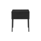 TWENTY10 DESIGNS Everyday Living Collection Luna 1-Drawer Bedside Table, Black Woodgrain Finish