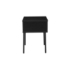 TWENTY10 DESIGNS Everyday Living Collection Luna 1-Drawer Bedside Table, Black Woodgrain Finish