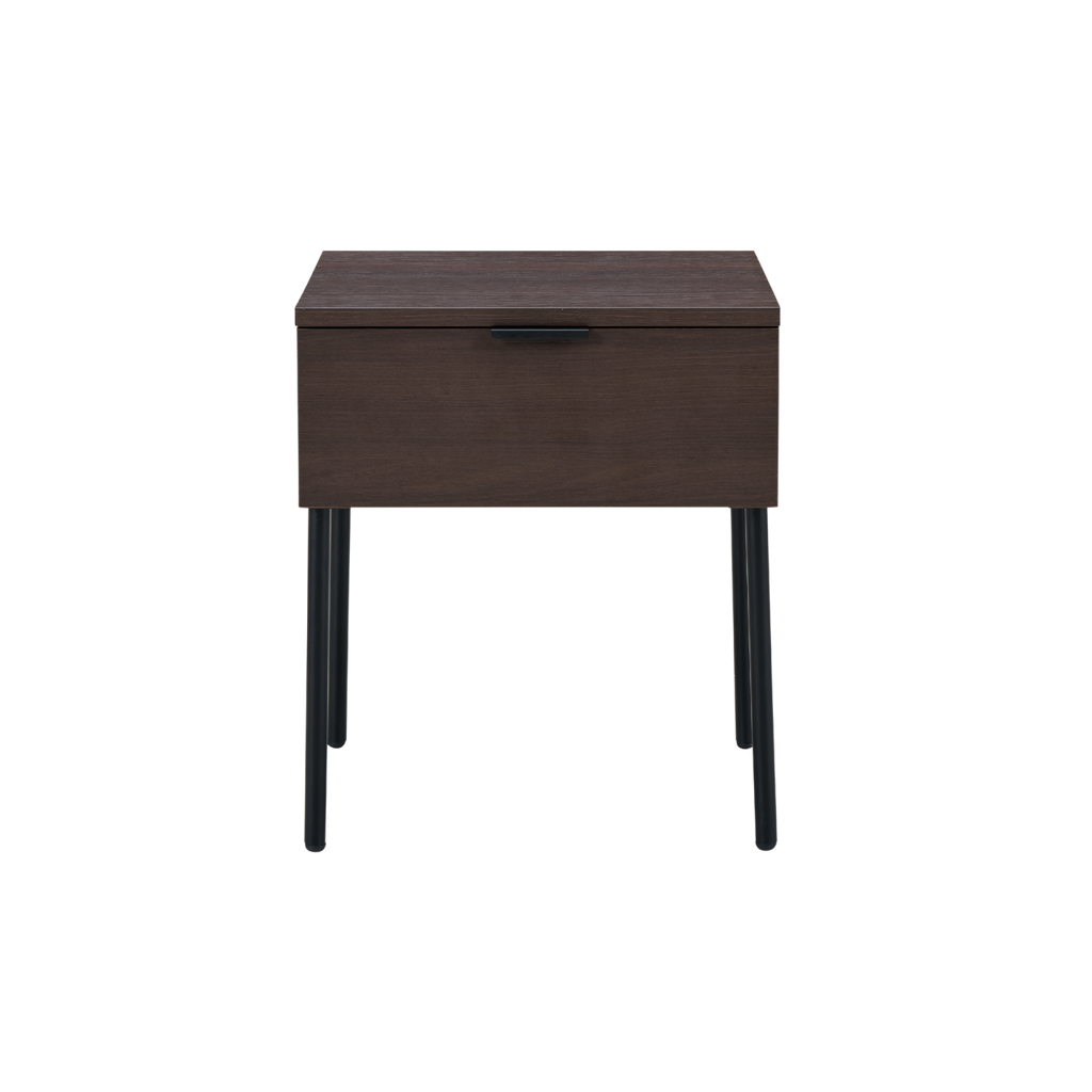 TWENTY10 DESIGNS Everyday Living Collection Luna 1-Drawer Bedside Table, Espresso Woodgrain Finish