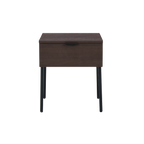 TWENTY10 DESIGNS Everyday Living Collection Luna 1-Drawer Bedside Table, Espresso Woodgrain Finish