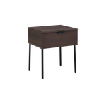 TWENTY10 DESIGNS Everyday Living Collection Luna 1-Drawer Bedside Table, Espresso Woodgrain Finish