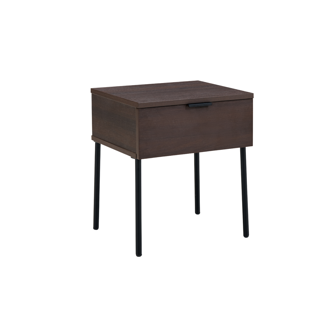 TWENTY10 DESIGNS Everyday Living Collection Luna 1-Drawer Bedside Table, Espresso Woodgrain Finish