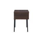 TWENTY10 DESIGNS Everyday Living Collection Luna 1-Drawer Bedside Table, Espresso Woodgrain Finish
