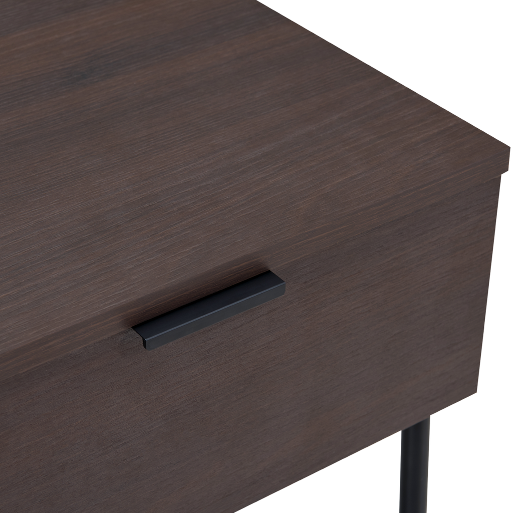 TWENTY10 DESIGNS Everyday Living Collection Luna 1-Drawer Bedside Table, Espresso Woodgrain Finish