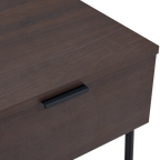 TWENTY10 DESIGNS Everyday Living Collection Luna 1-Drawer Bedside Table, Espresso Woodgrain Finish