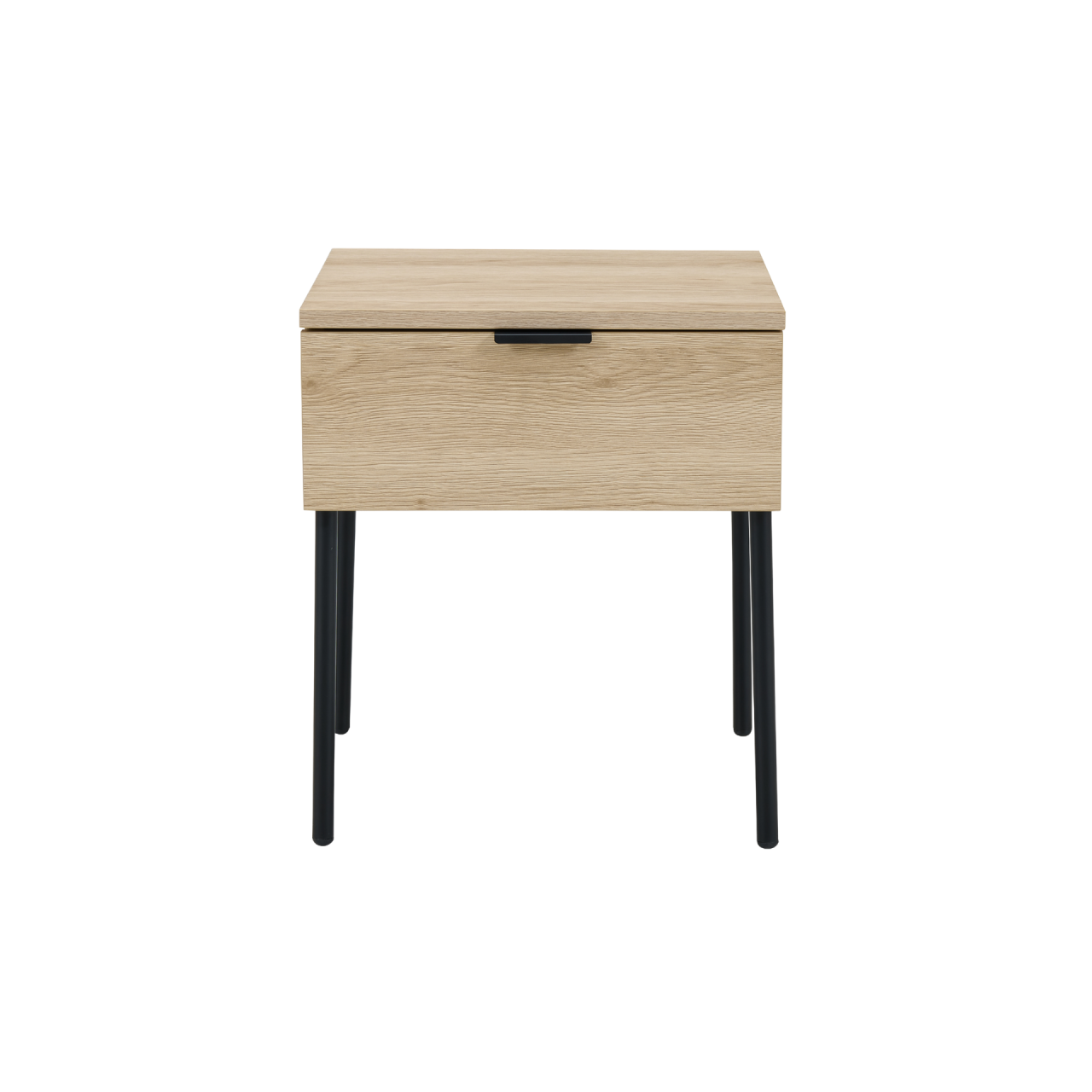 TWENTY10 DESIGNS Everyday Living Collection Luna 1-Drawer Bedside Table, Oak Woodgrain Finish