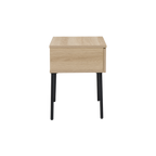 TWENTY10 DESIGNS Everyday Living Collection Luna 1-Drawer Bedside Table, Oak Woodgrain Finish