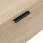 TWENTY10 DESIGNS Everyday Living Collection Luna 1-Drawer Bedside Table, Oak Woodgrain Finish