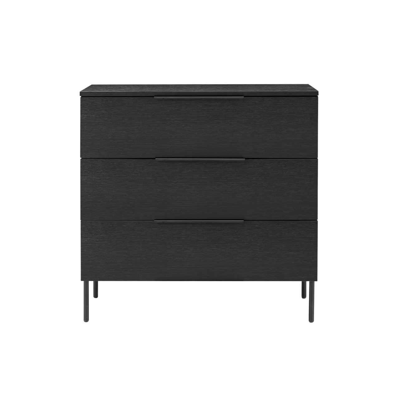TWENTY10 DESIGNS Everyday Living Collection Luna 3-Drawer Chest of Drawers, Black Woodgrain Finish