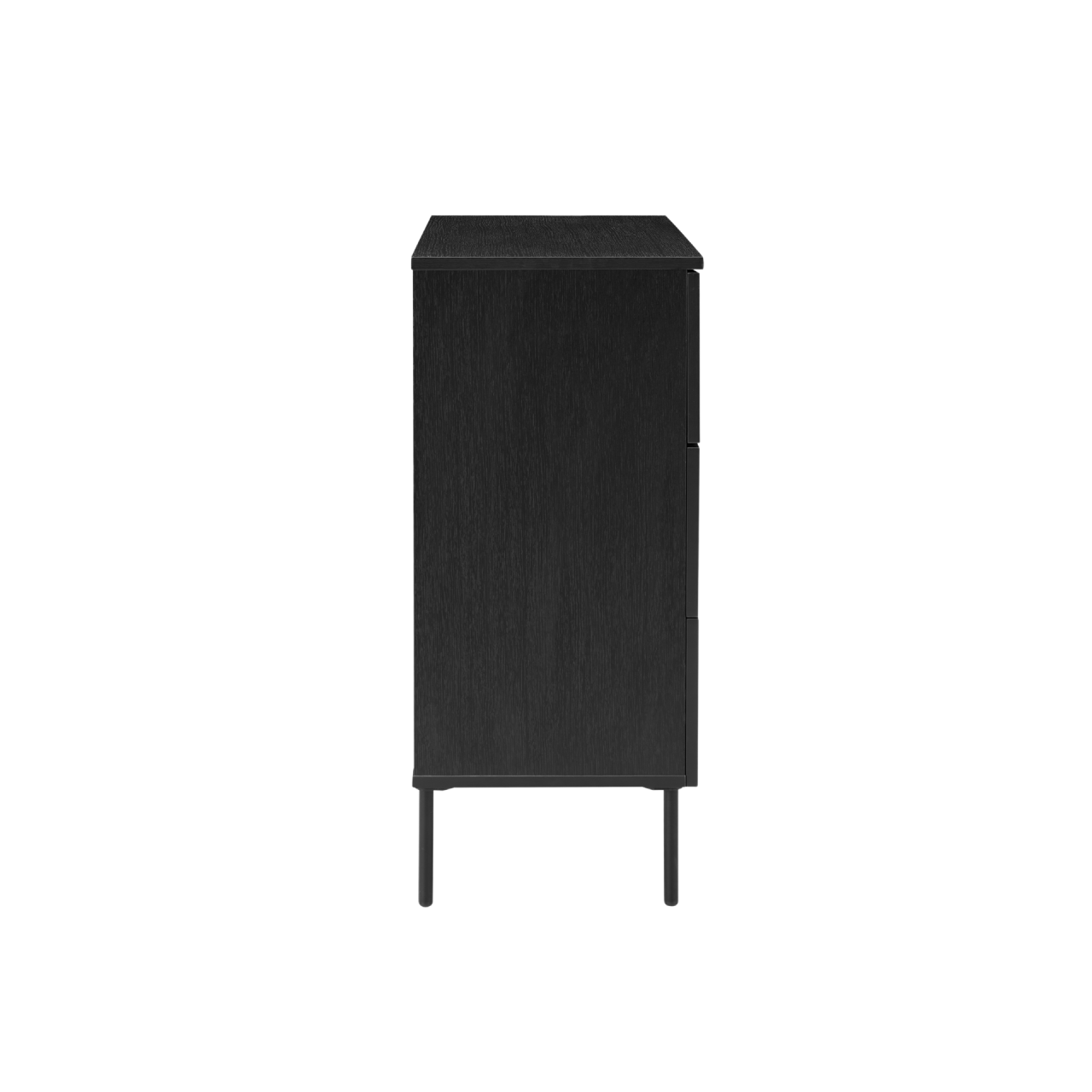 TWENTY10 DESIGNS Everyday Living Collection Luna 3-Drawer Chest of Drawers, Black Woodgrain Finish