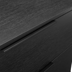 TWENTY10 DESIGNS Everyday Living Collection Luna 3-Drawer Chest of Drawers, Black Woodgrain Finish