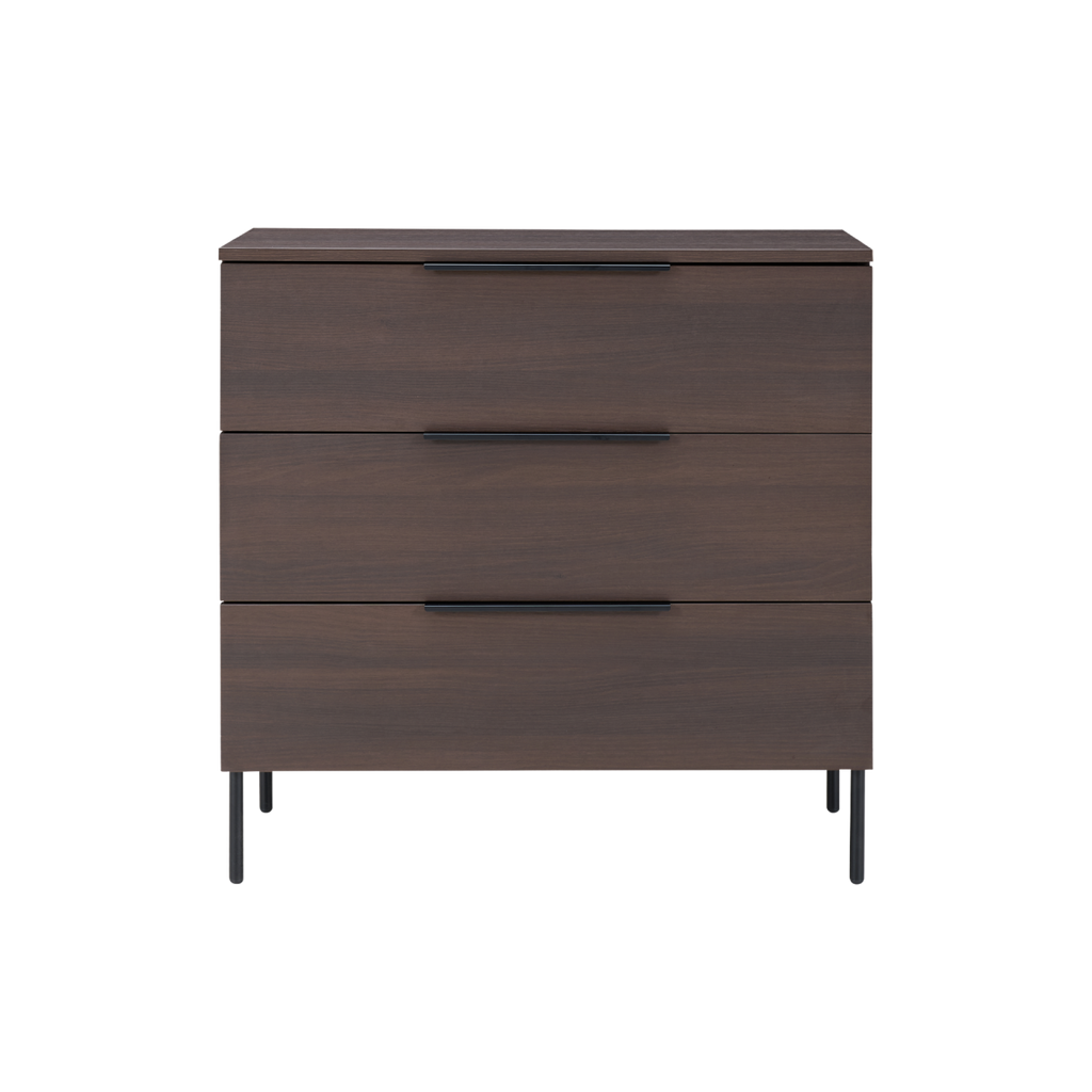 TWENTY10 DESIGNS Everyday Living Collection Luna 3-Drawer Chest of Drawers, Espresso Woodgrain Finish