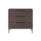 TWENTY10 DESIGNS Everyday Living Collection Luna 3-Drawer Chest of Drawers, Espresso Woodgrain Finish