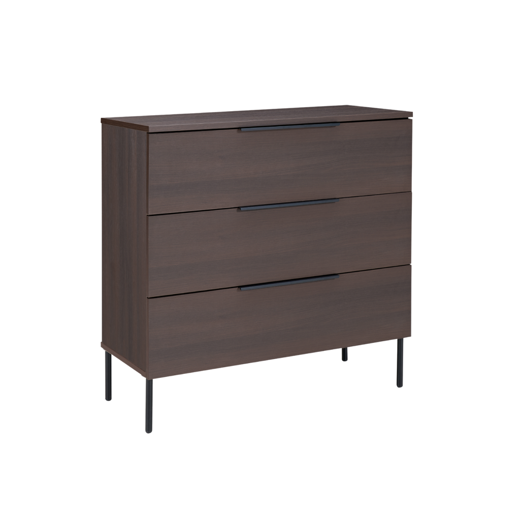 TWENTY10 DESIGNS Everyday Living Collection Luna 3-Drawer Chest of Drawers, Espresso Woodgrain Finish
