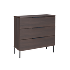 TWENTY10 DESIGNS Everyday Living Collection Luna 3-Drawer Chest of Drawers, Espresso Woodgrain Finish