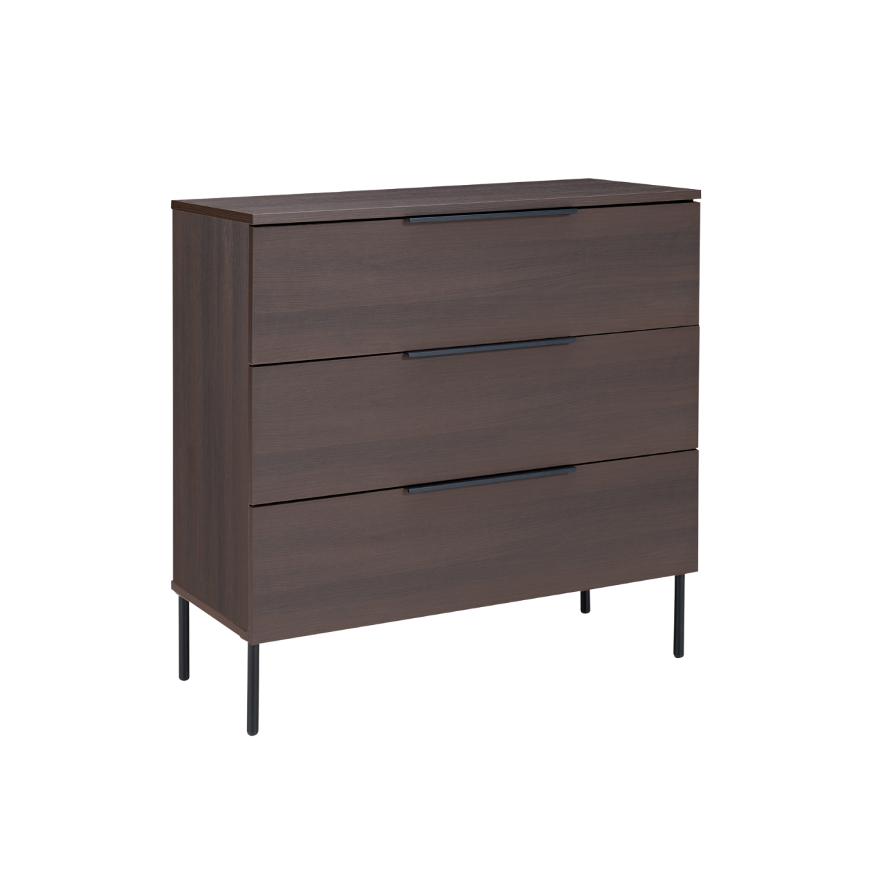 TWENTY10 DESIGNS Everyday Living Collection Luna 3-Drawer Chest of Drawers, Espresso Woodgrain Finish