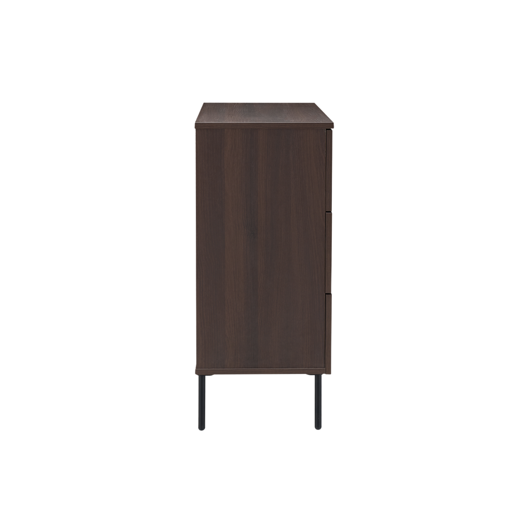 TWENTY10 DESIGNS Everyday Living Collection Luna 3-Drawer Chest of Drawers, Espresso Woodgrain Finish
