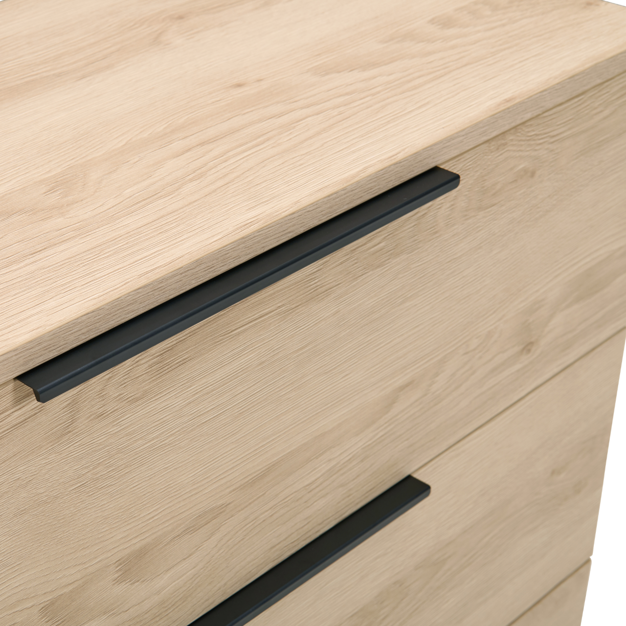 TWENTY10 DESIGNS Everyday Living Collection Luna 3-Drawer Chest of Drawers, Oak Woodgrain Finish