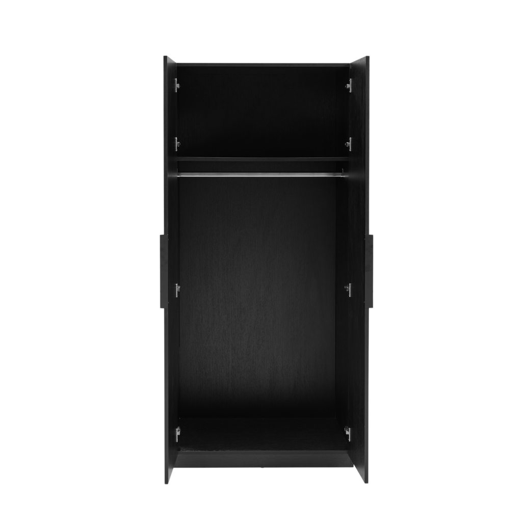 TWENTY10 DESIGNS Everyday Living Collection Luna Wardrobe, Black Woodgrain Finish